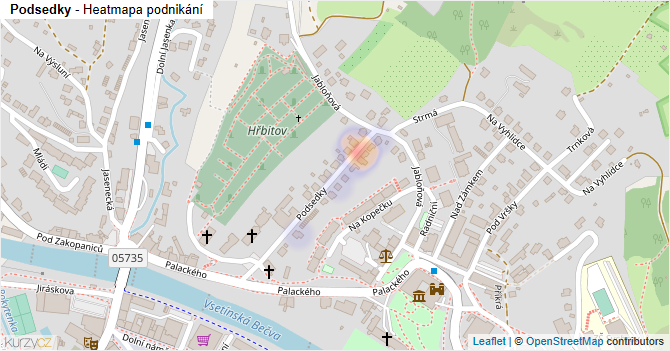 Podsedky - mapa podnikání