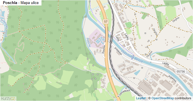 Poschla - mapa ulice