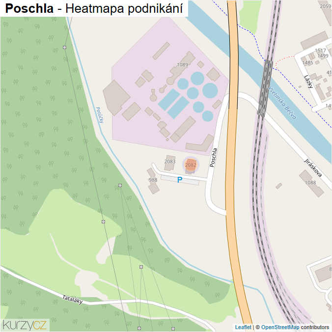Mapa Poschla - Firmy v ulici.