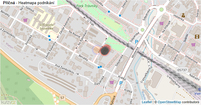 Příčná - mapa podnikání
