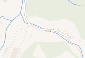 Srní v obci Vsetín - mapa ulice