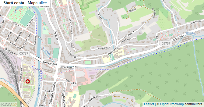 Stará cesta - mapa ulice