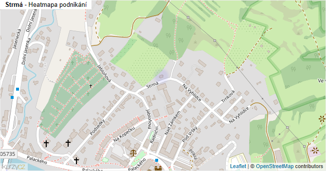 Strmá - mapa podnikání