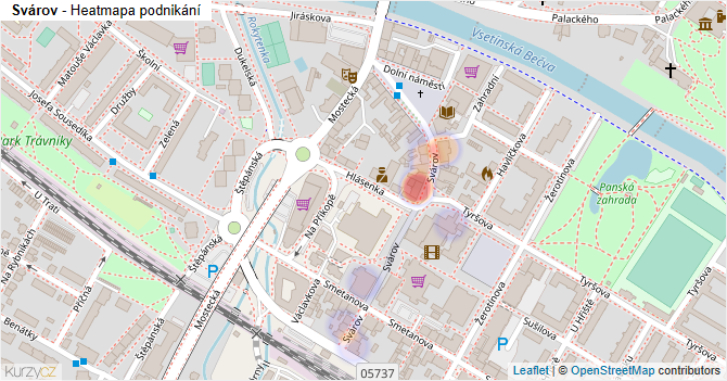 Svárov - mapa podnikání