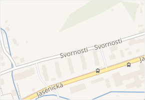 Svornosti v obci Vsetín - mapa ulice