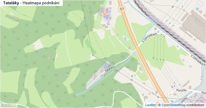 Tataláky - mapa podnikání
