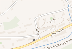 Tichá v obci Vsetín - mapa ulice