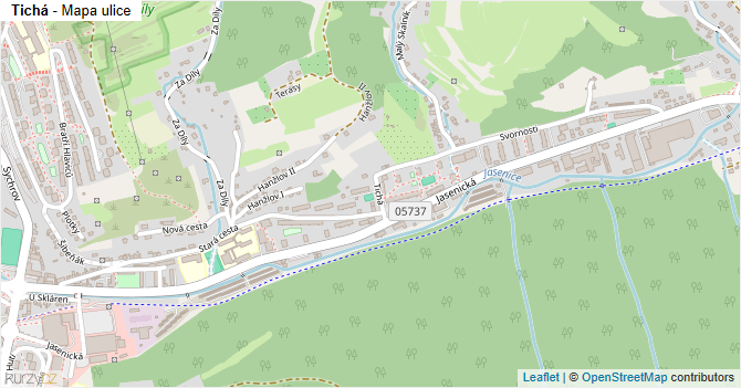 Tichá - mapa ulice