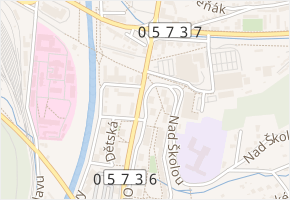 U Huti v obci Vsetín - mapa ulice