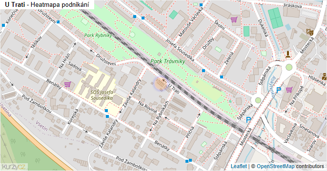 U Trati - mapa podnikání