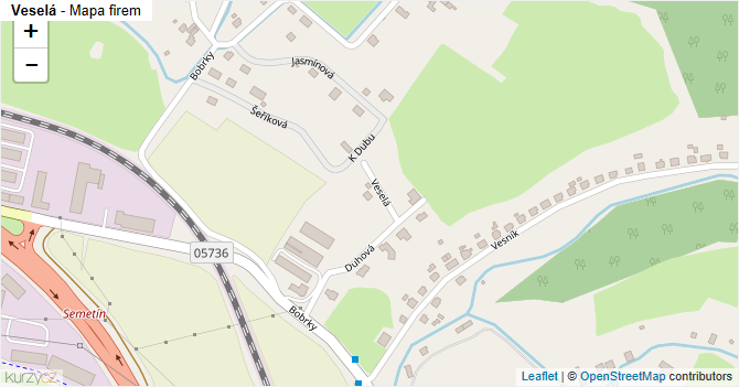 Veselá - mapa firem