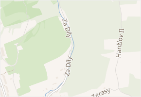 Za Díly v obci Vsetín - mapa ulice
