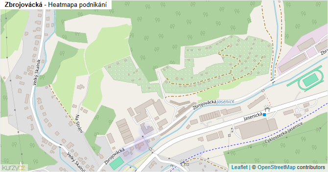 Zbrojovácká - mapa podnikání