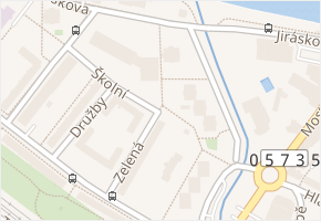 Zelená v obci Vsetín - mapa ulice