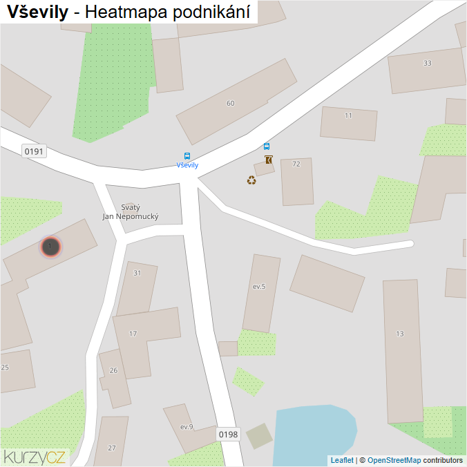 Mapa Vševily - Firmy v obci.