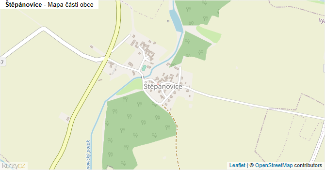Štěpánovice - mapa části obce