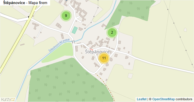 Štěpánovice - mapa firem