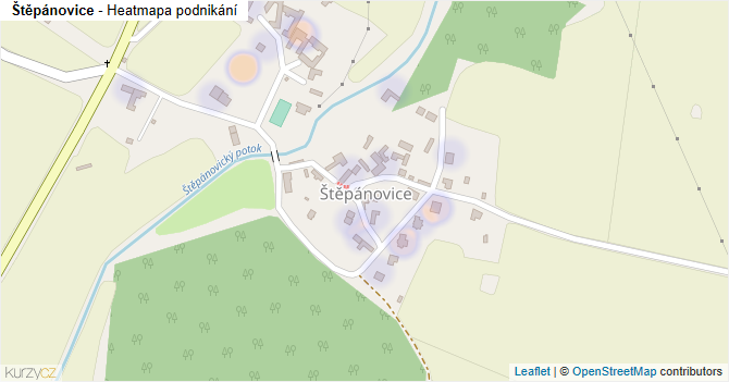 Štěpánovice - mapa podnikání