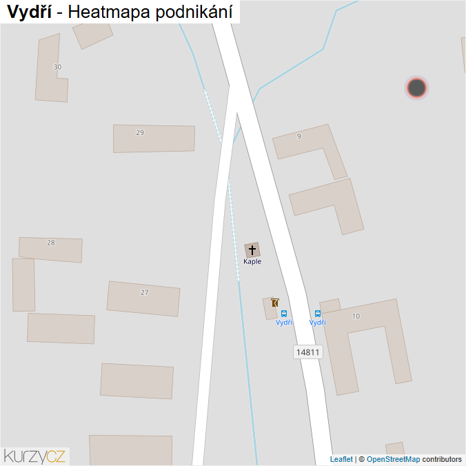 Mapa Vydří - Firmy v obci.