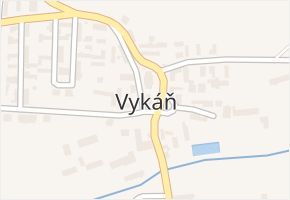 Vykáň v obci Vykáň - mapa části obce