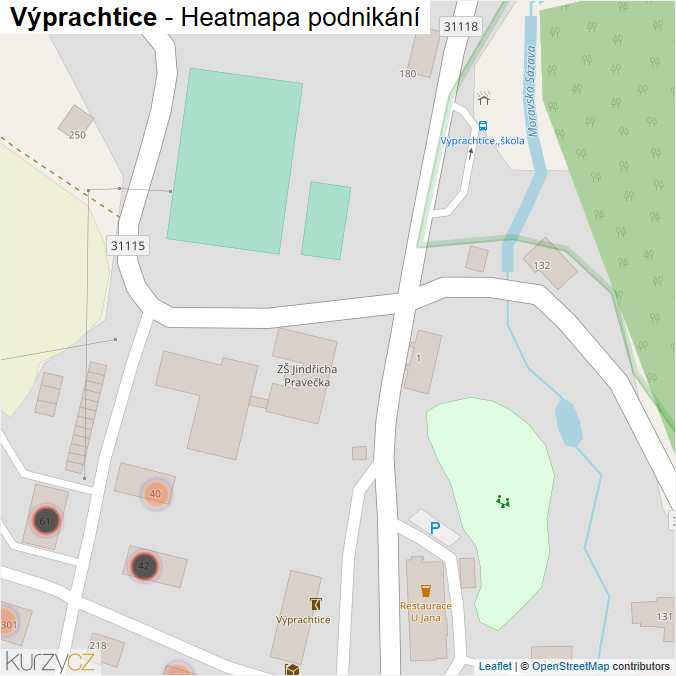 Mapa Výprachtice - Firmy v obci.