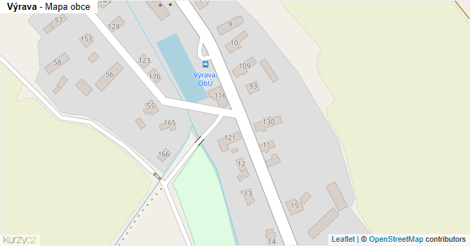Výrava - mapa obce
