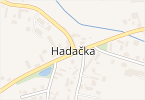 Hadačka v obci Výrov - mapa části obce