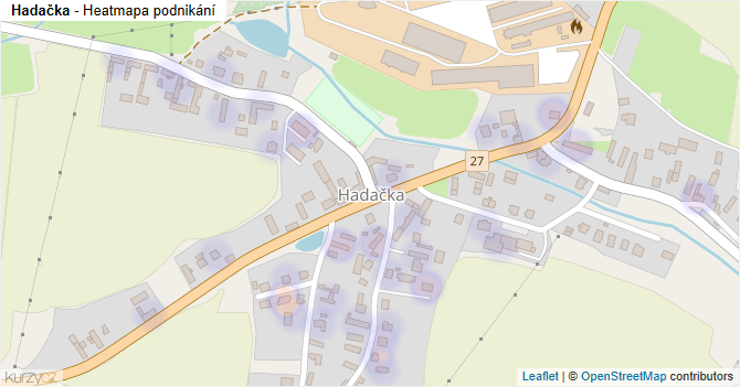 Hadačka - mapa podnikání