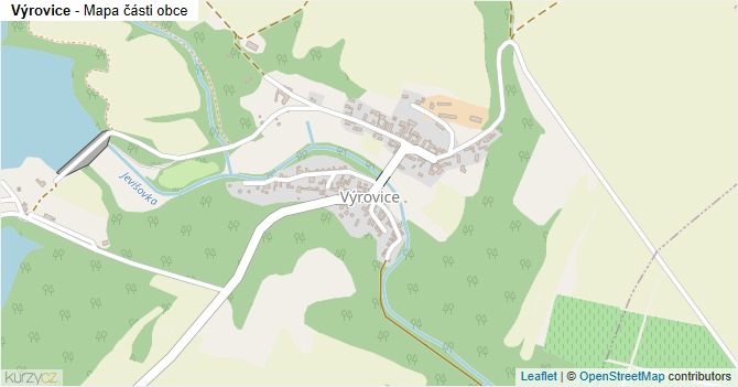 Výrovice - mapa části obce