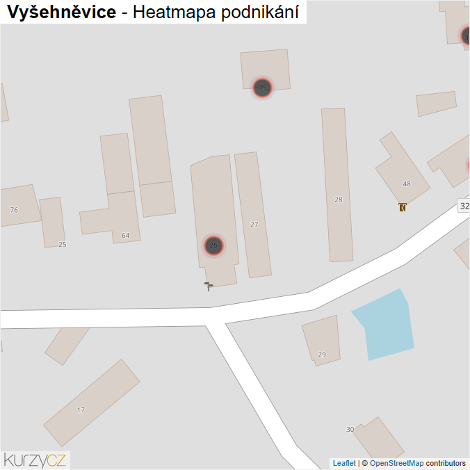 Mapa Vyšehněvice - Firmy v obci.