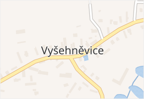 Vyšehněvice v obci Vyšehněvice - mapa části obce