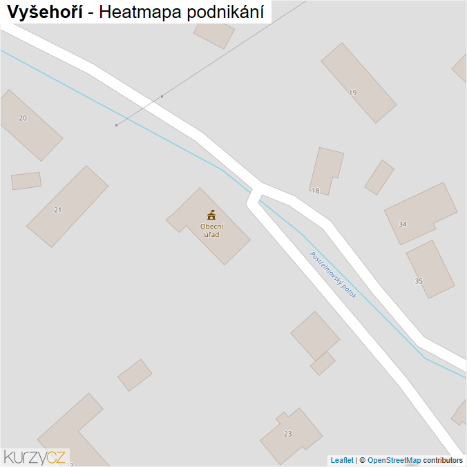 Mapa Vyšehoří - Firmy v obci.