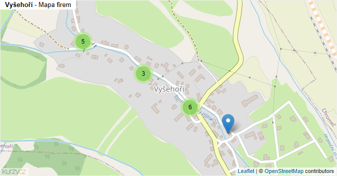 Vyšehoří - mapa firem