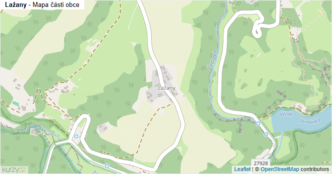 Lažany - mapa části obce