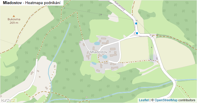 Mladostov - mapa podnikání