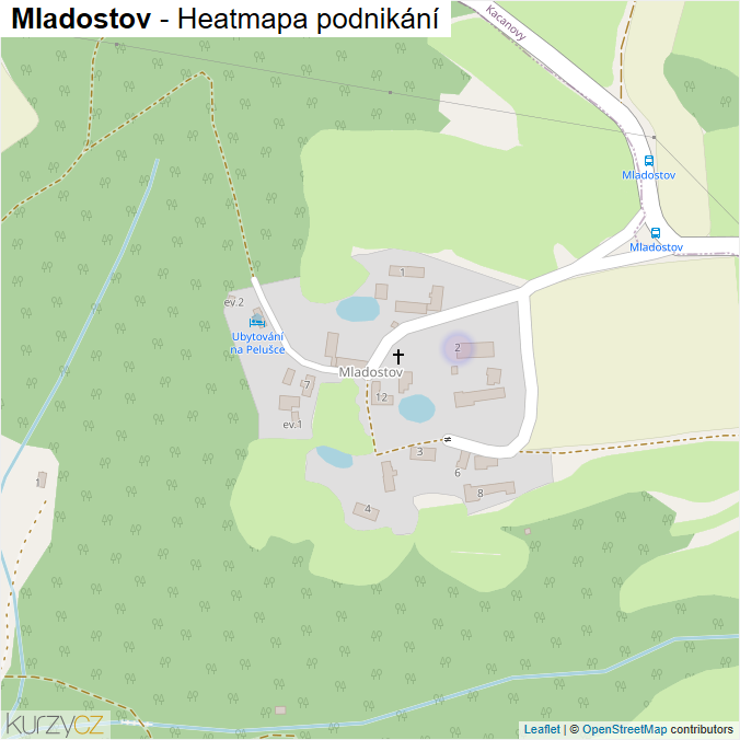 Mapa Mladostov - Firmy v části obce.