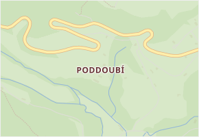 Poddoubí v obci Vyskeř - mapa části obce