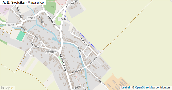 A. B. Svojsíka - mapa ulice