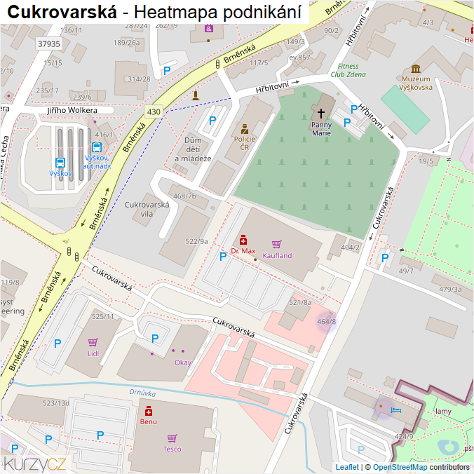 Mapa Cukrovarská - Firmy v ulici.