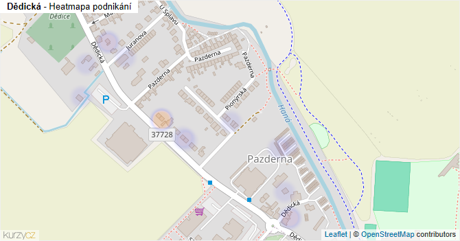 Dědická - mapa podnikání