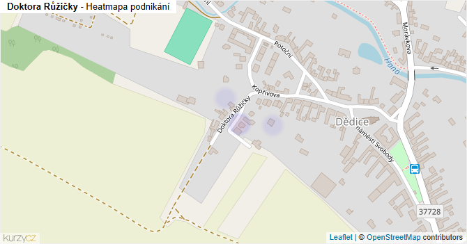Doktora Růžičky - mapa podnikání