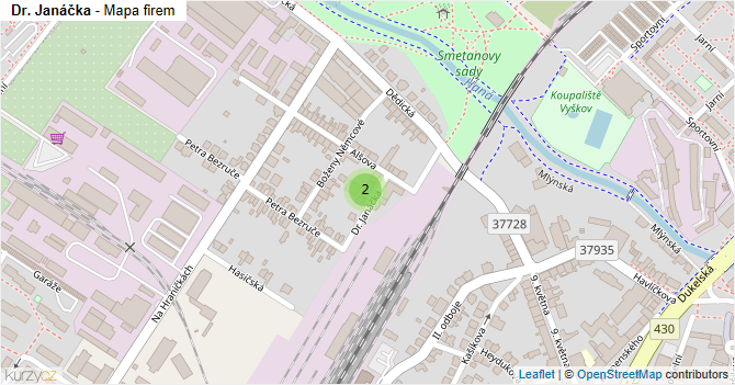 Dr. Janáčka - mapa firem
