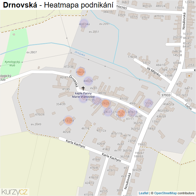 Mapa Drnovská - Firmy v ulici.