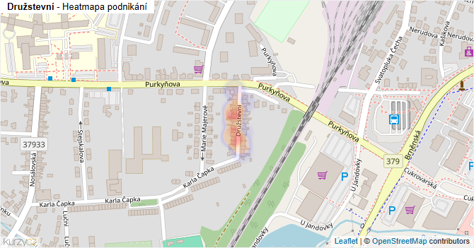 Družstevní - mapa podnikání