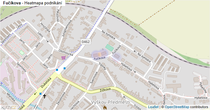 Fučíkova - mapa podnikání