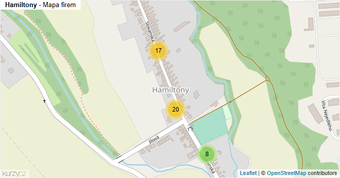 Hamiltony - mapa firem