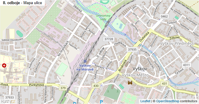 II. odboje - mapa ulice