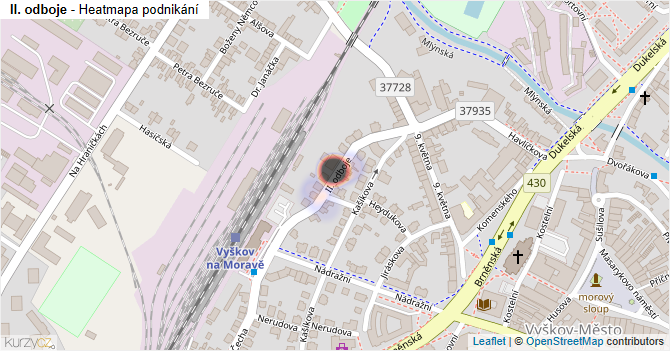 II. odboje - mapa podnikání