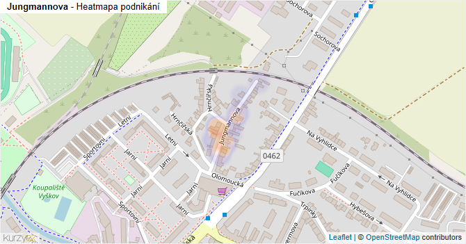 Jungmannova - mapa podnikání
