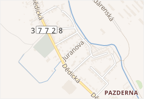 Juranova v obci Vyškov - mapa ulice